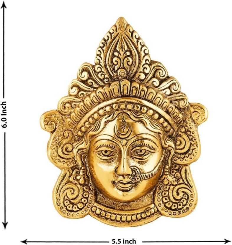 Ambika Durga Face Wall Hanging Gold Plated