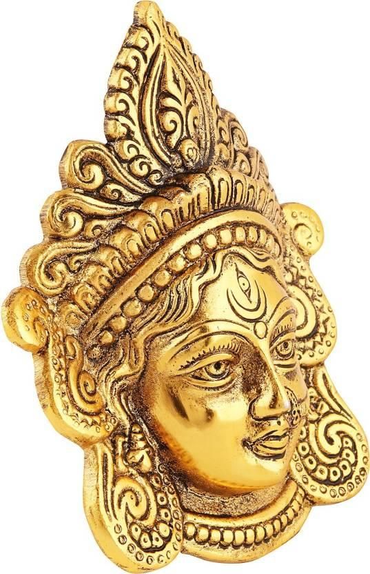 Ambika Durga Face Wall Hanging Gold Plated