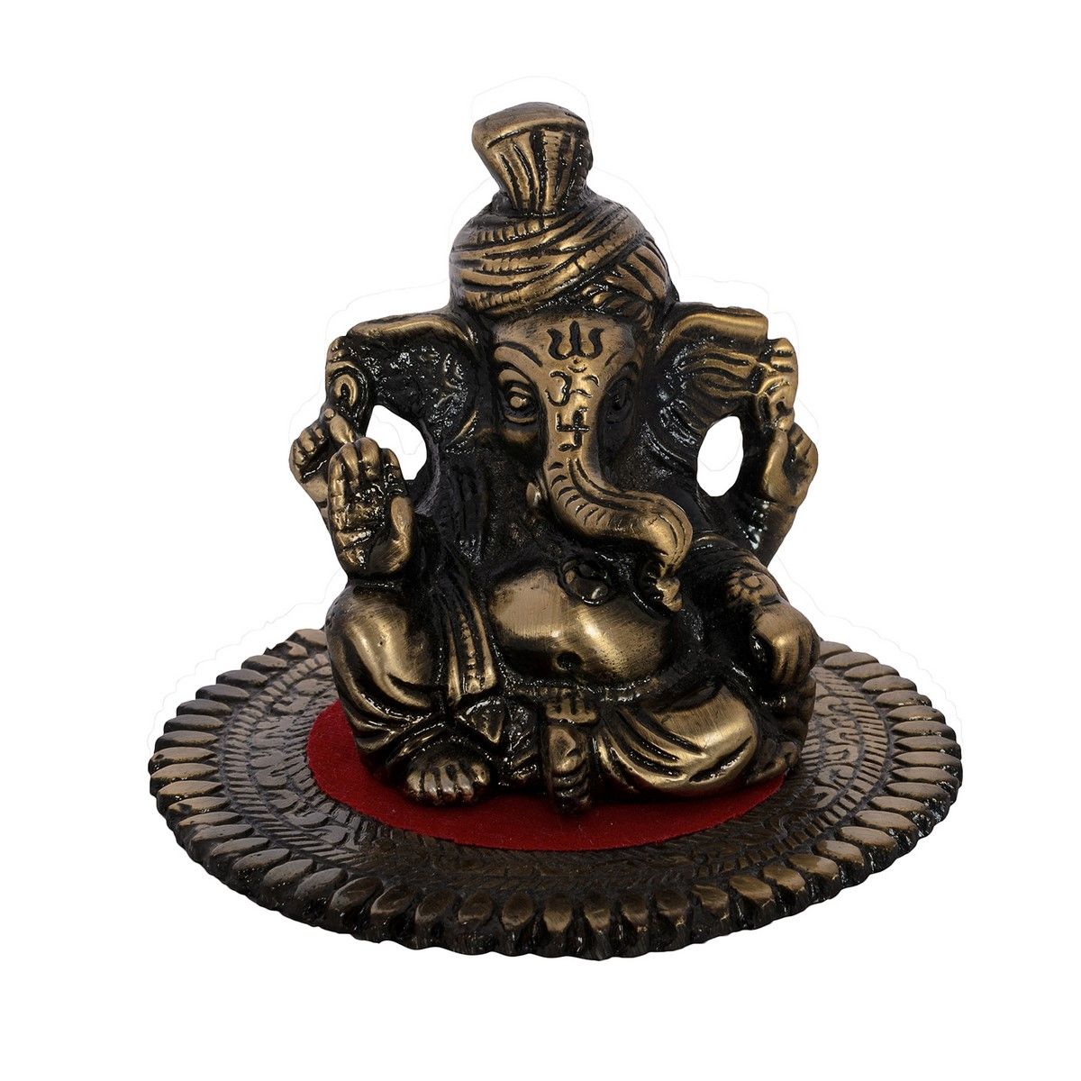 Metal Phagdi Lord Ganesha