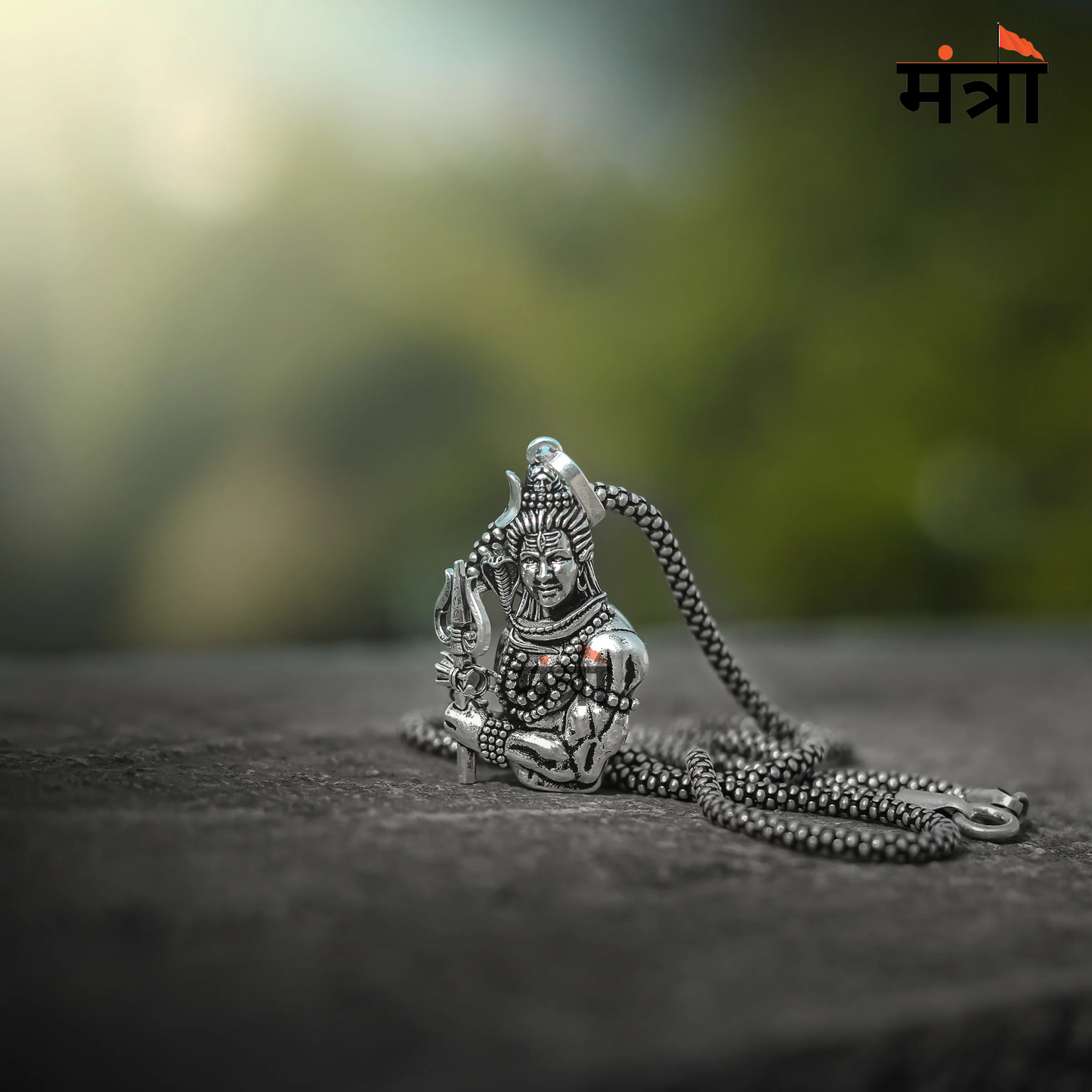 Lord Shiva With Trishul Pendant Chain