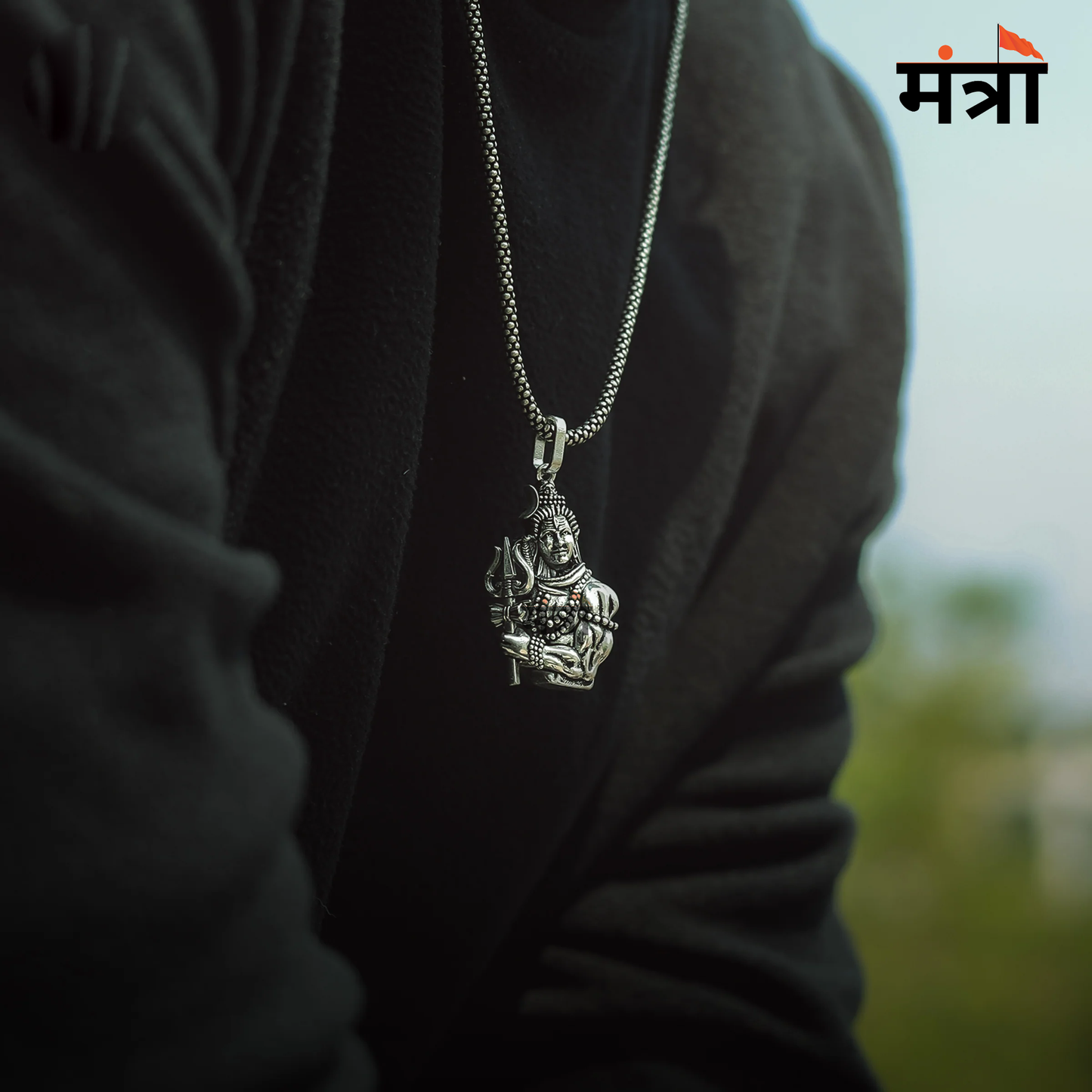 Lord Shiva With Trishul Pendant Chain