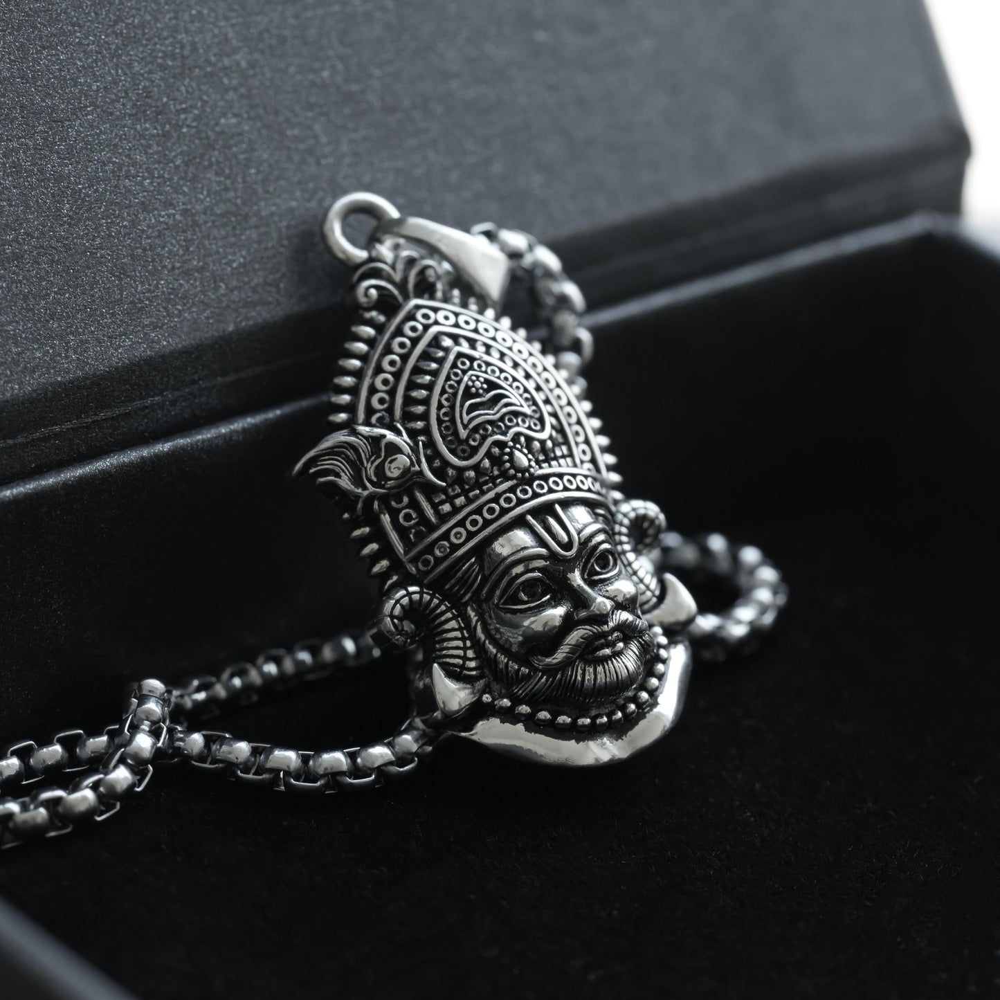 Khatu Shyam Baba Necklace-Silver Plated