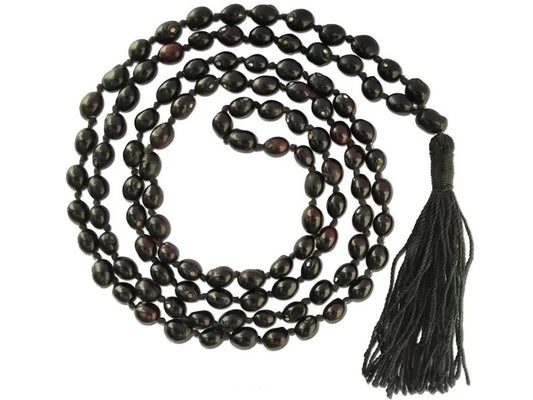 Wood Black Chirmi Seeds Mala - Original Black Gunja