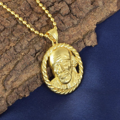 Sai Baba Gold Plated Brass Pendants