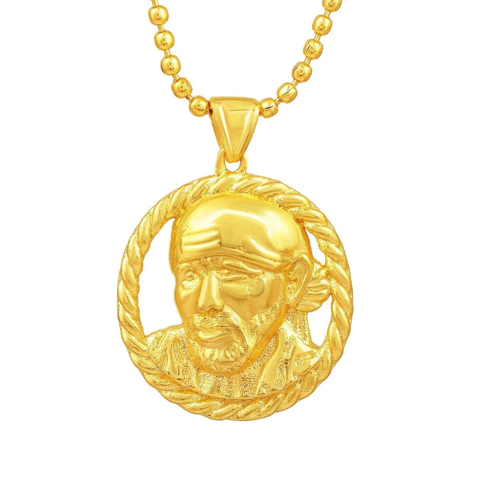 Sai Baba Gold Plated Brass Pendants